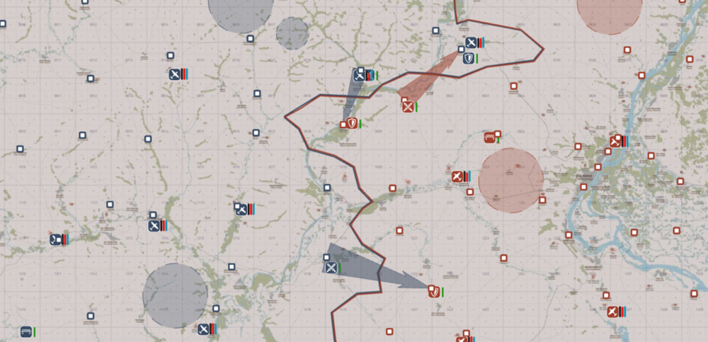 Garrisons on an interactive map