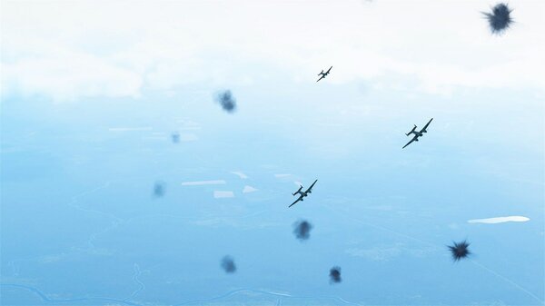 Строй Пе-2 на развороте от цели