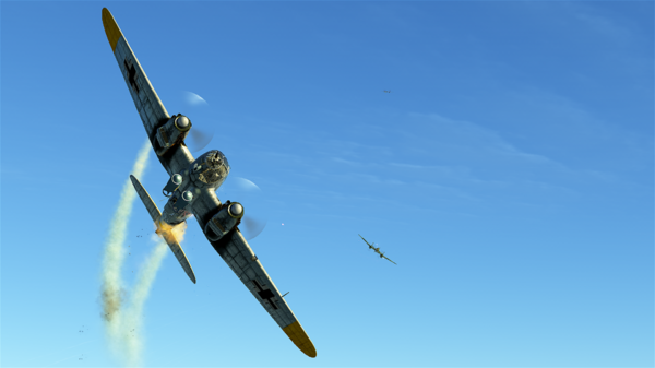 Атака Не-111 Н-6 на Пе-2 35-ой серии.